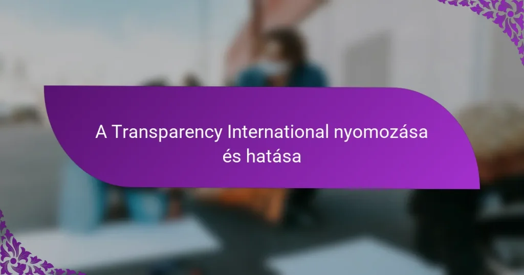 A Transparency International nyomozása és hatása
