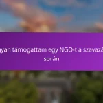 Hogyan támogattam egy NGO-t a szavazások során