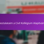 Tapasztalataim a Civil Kollégium Alapítvánnyal