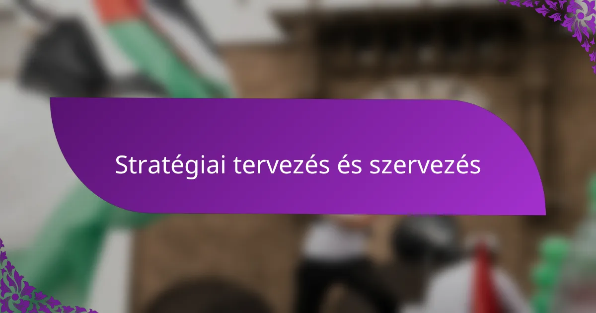 Stratégiai tervezés és szervezés